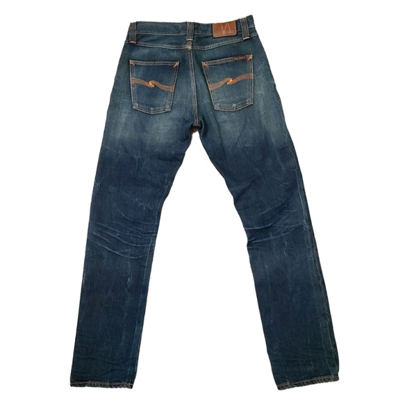 Nudie Steady Eddie Sea Fire Button Fly Organic Cotton Mens Jeans Size 30x32 - Picture 4 of 4